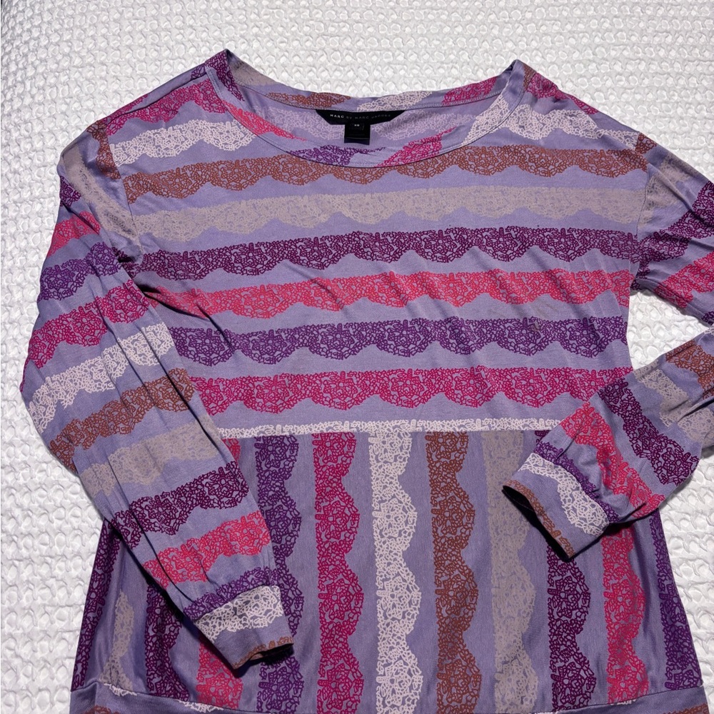 Marc By Marc Jacobs Multicolor Striped Long Sleeve Top